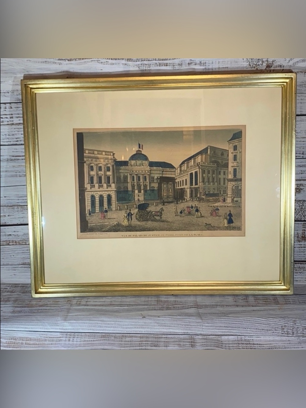 Andre Basset Paris Colored Engraving